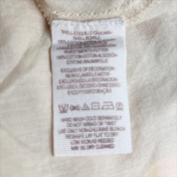 Free People Marina Cotton Gauze Tan Dress with Black Embroidery Sz XS EUC Boho - Picture 8 of 8